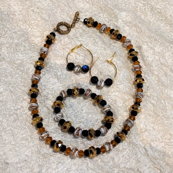 🌺 Murano Beads Necklace Set. - Picture 1 of 3